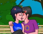 Park Bench Kissing