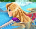Rapunzel at the Swimming Pool