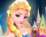 Elsa Builds Her Frozen Castle 