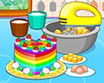 Cooking Colorful Cake